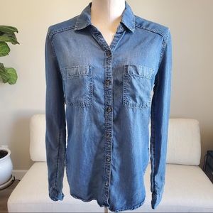 Chambray denim button up